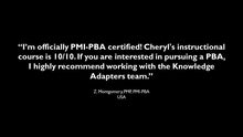Load image into Gallery viewer, PMI-PBA Course High Review