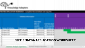 FREE PMI-PBA Application Worksheet